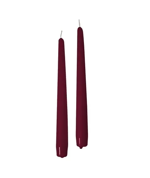 Cereria Di Giorgio Candele Coniche Ø 2,2 cm H. 25 cm (10 pz) – Bordeaux