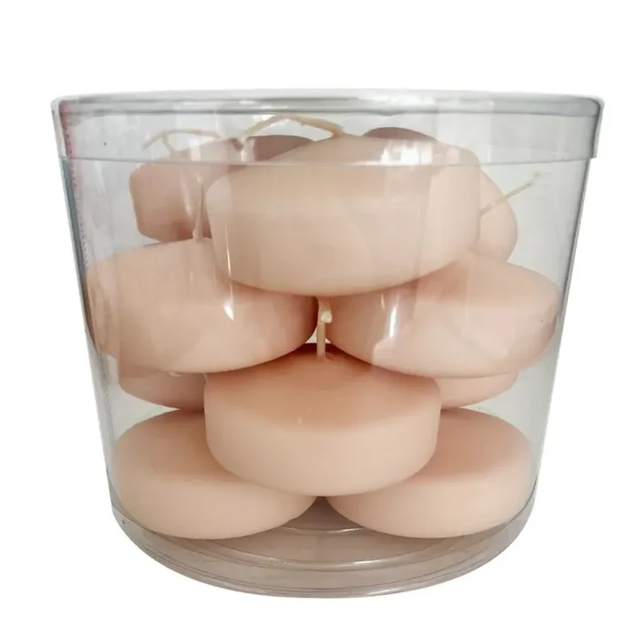 Cereria Di Giorgio Candele Galleggianti D 7 Cm H 1,5 Cm Cipria 12 Pz Vendita online - immagine 2