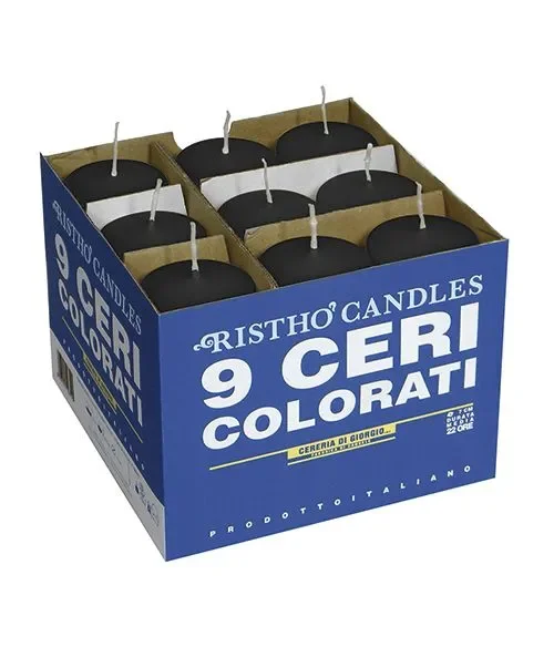 Cereria Di Giorgio Ceri Ø 5 cm H. 12 cm (9 pz) – Nero - immagine 2