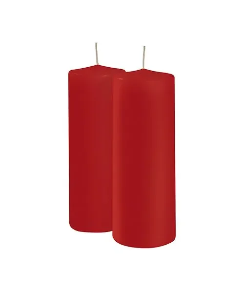 Cereria Di Giorgio Cero D 7 Cm H 25 Cm 2 Pz Rosso