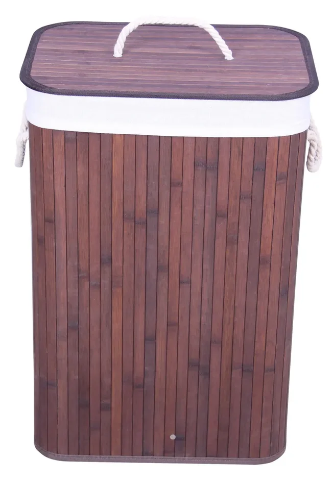 Cesto Portabiancheria 40x30x60 cm in Bamboo Collection Marrone
