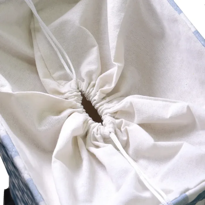 Cesto Portabiancheria in tessuto tortora rettangolare con rotelle cm 40x30xh70 - immagine 2