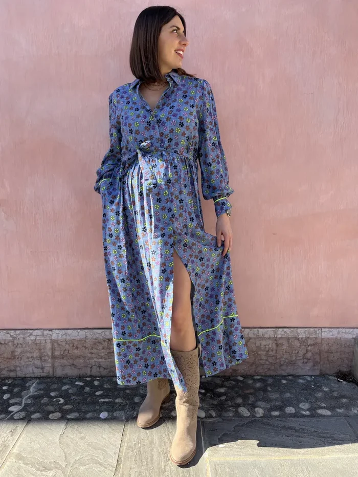 CHEMISIER LUNGO FANATSIA FLOREALE Vendita calda