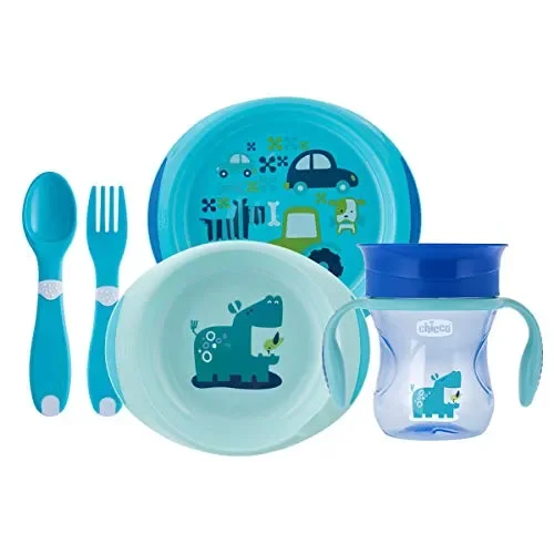 Chicco Set Pappa 12M+, Bimbo, Blu In saldo