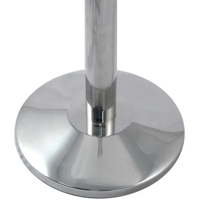 Colonnina Tendinastro 3 metri in Acciaio Inox Spazzolato Ø36×101 cm Nastro Giallo - immagine 2