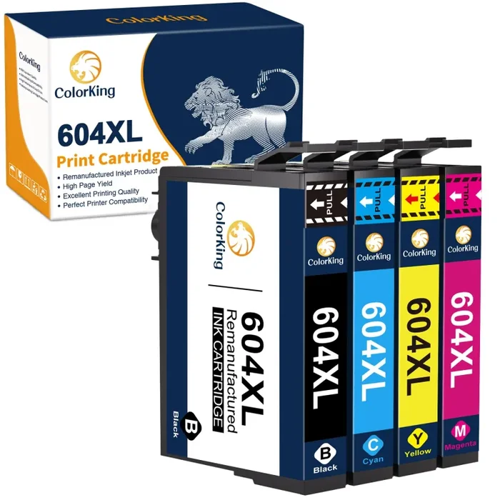 ColorKing 604XL Cartucce compatibili con cartucce epson 604 per cartucce epson xp 2200 per Epson Expression Home XP-2205 XP-3200 XP-4205 Workforce WF-2930 WF-2910 (1 Nero 1 Ciano 1 Giallo 1 Magenta)