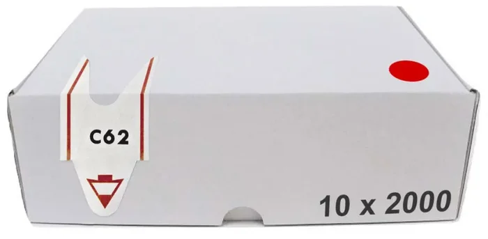 Confezione da 20000 Tickets per Distributore a Chiocciola Lettera + 2 Cifre Visel Rossi