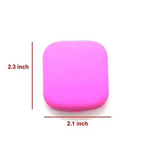 Confezione da 4 mini custodia viaggio per lenti a contatto, blu, viola,… - immagine 2