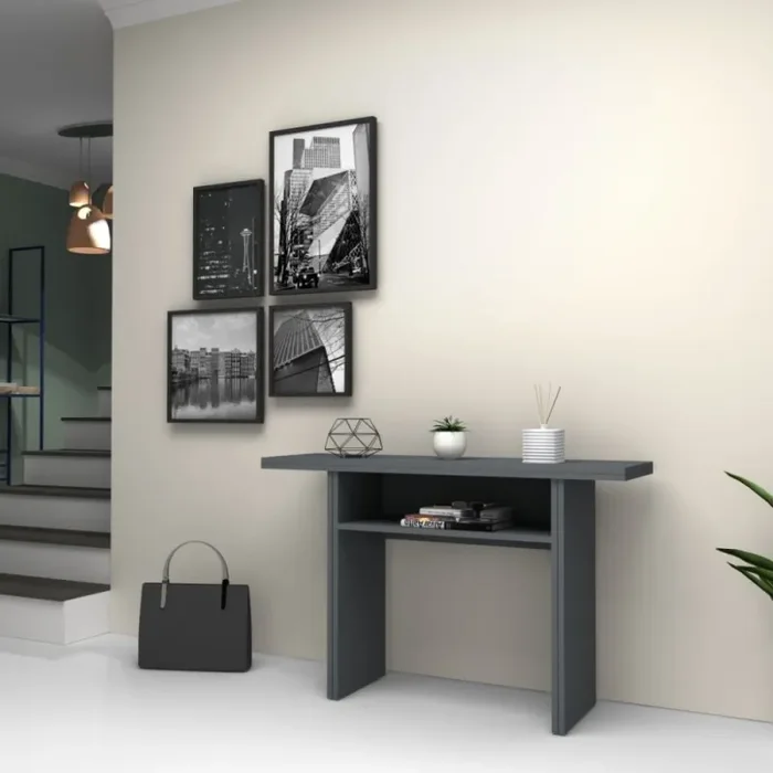 Consolle Allungabile 120×40/80×76 cm Ikebana cemento