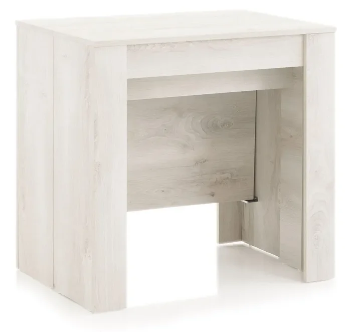 Consolle Allungabile 54/252×78,5×78 cm in Melamina Pino Bianco