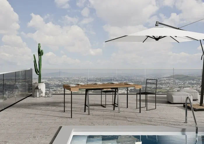 Consolle Allungabile 90-190x40x77 cm in Nobilitato Marrone - immagine 3