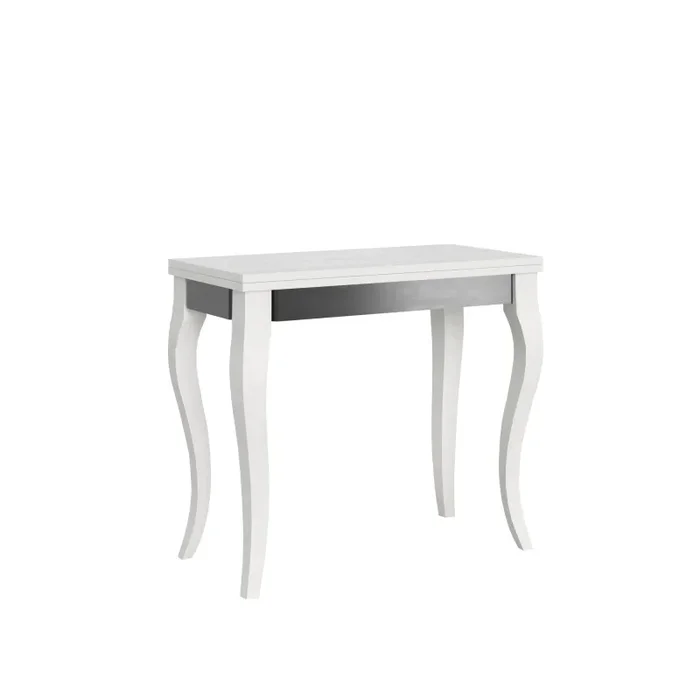 Consolle Allungabile 90×45-90×80 cm in Nobilitato Bianco