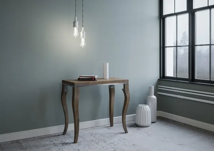 Consolle Allungabile 90×45-90×80 cm in Nobilitato Marrone Online