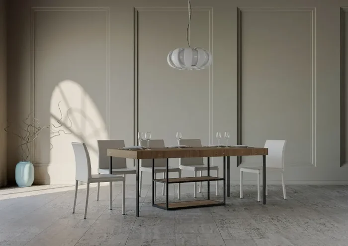 Consolle Allungabile 90-290x40x77 cm in Nobilitato Marrone Online - immagine 2