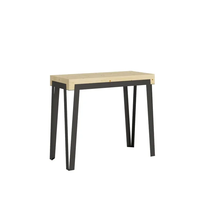 Consolle Allungabile 90-290x40x77 cm in Nobilitato Marrone