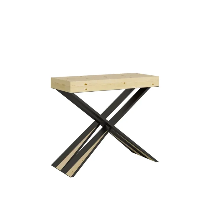 Consolle Allungabile 90-290x40x77 cm in Nobilitato Marrone