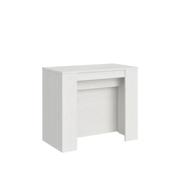 Consolle Allungabile 90-296x48x77 cm in Nobilitato Bianco