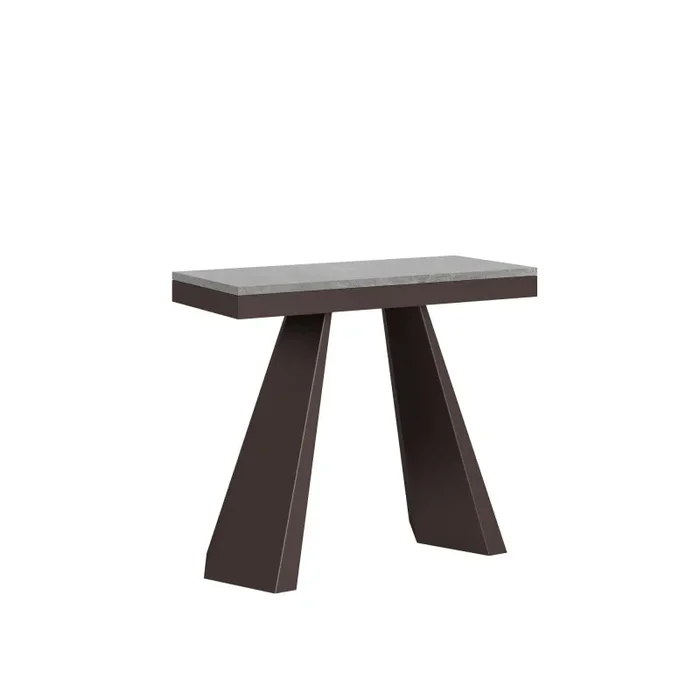 Consolle Allungabile 90-300x40x77 cm in Nobilitato Grigio Vendita online