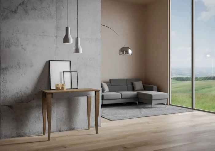 Consolle Allungabile 90-300x40x77 cm in Nobilitato Marrone Online ora