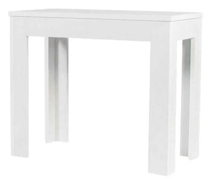 Consolle Allungabile in Legno H76,5x47x90/147cm 2 Allunghe Magix Larice Sbiancato Classica In saldo