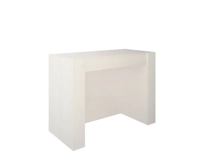Consolle Tavolo Allungabile in Melamina 42/302x95x76cm TFT Moon Bianco Cenere - immagine 3