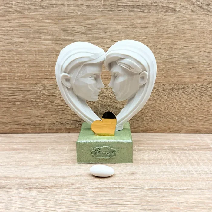 Coppia Innamorati con Base Verde Orchidea Sconti