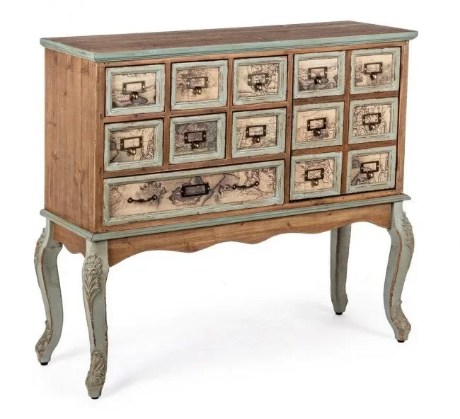 Credenza 1 Anta 7 Cassetti Kompart in Legno