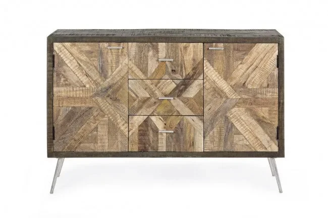 Credenza 2 Ante 3 Cassetti Norwood in Legno - immagine 3