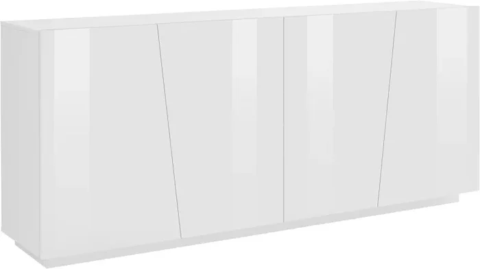 Credenza 4 Ante Battenti 200x43x86 cm Vega Bianco Lucido Online ora