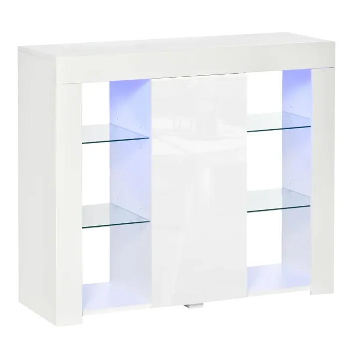 Credenza Moderna con Mensole 97x35x83 cm in Legno truciolare Bianco