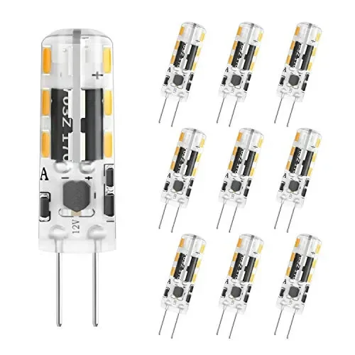DiCUNO G4 LED Lampadina 10 × 1.2W 24 * 3014 Equivalente da 10W Bianco Caldo
