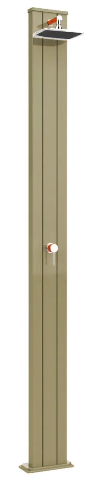 Doccia Solare da Esterno Giardino 30L Miscelatore Arkema Spring S Champagne Bronze