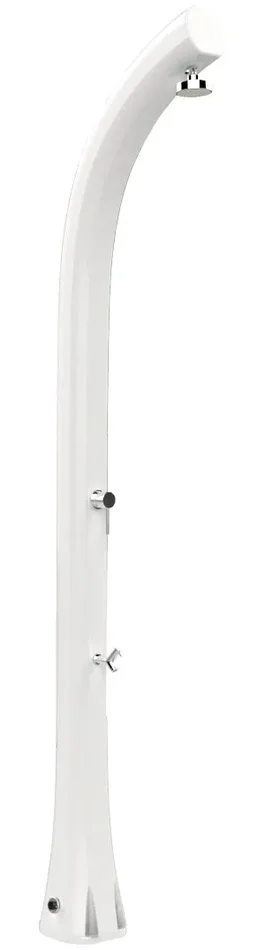 Doccia Solare da Esterno Giardino 30L Miscelatore e Lavapiedi Arkema Jolly Plus Bianco