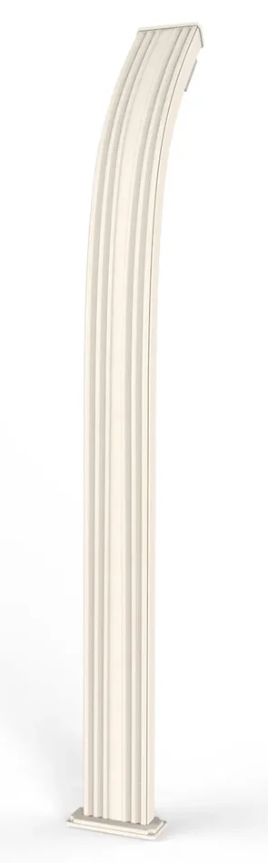 Doccia Solare da Esterno Giardino 30L Miscelatore e Lavapiedi Arkema Spring Bianco Crema