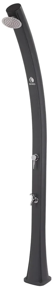 Doccia Solare da Giardino 22L Miscelatore e Lavapiedi Sined Sole Grigia