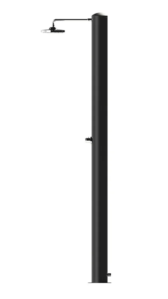 Doccia Solare da Giardino 28 L Soffione Eco Rain e Miscelatore Temporizzato Tevere TN Nero Opaco Vendita calda