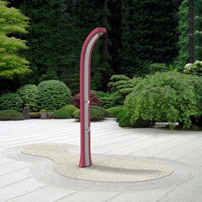 Doccia Solare da Giardino 30L Miscelatore e Lavapiedi Arkema Spring Plus Bianco - immagine 2