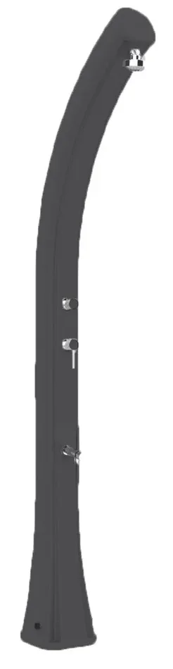 Doccia Solare da Giardino 35L Miscelatore e Lavapiedi e Temporizzatore Arkema Happy XL Antracite