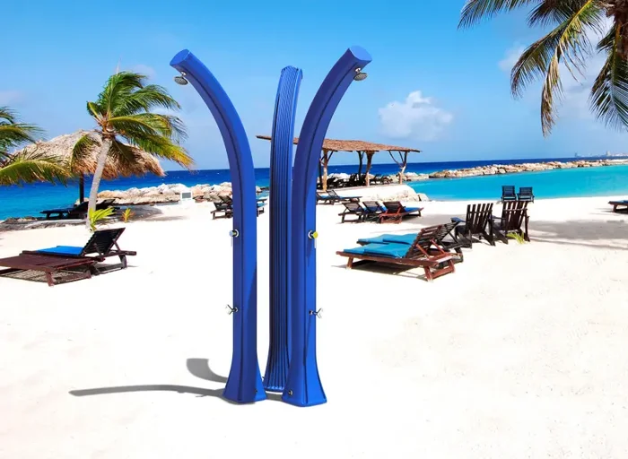 Doccia Solare da Giardino 35L Miscelatore e Lavapiedi e Temporizzatore Arkema Happy XL Antracite - immagine 3