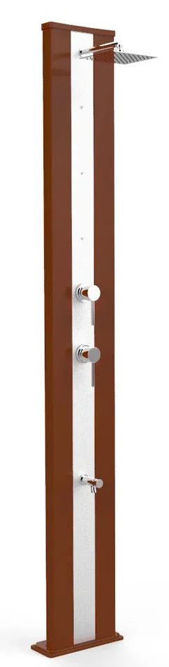 Doccia Solare da Giardino 40L Miscelatore Nebulizzatore e Lavapiedi Arkema Dada S Fascia Inox Oro Van Gogh