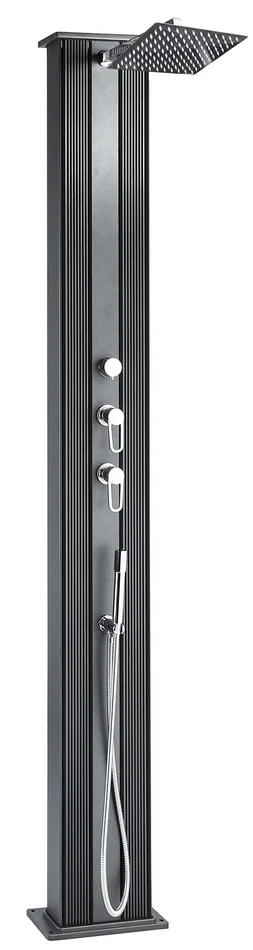 Doccia Solare Ibrida da Giardino 40L Miscelatore e Doccetta Lavapiedi Antracite Sconti