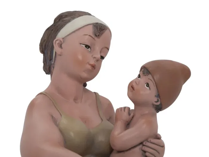Donnina Positano con Figlio in Braccio 10×9,4×23,2 cm in Resina - immagine 2