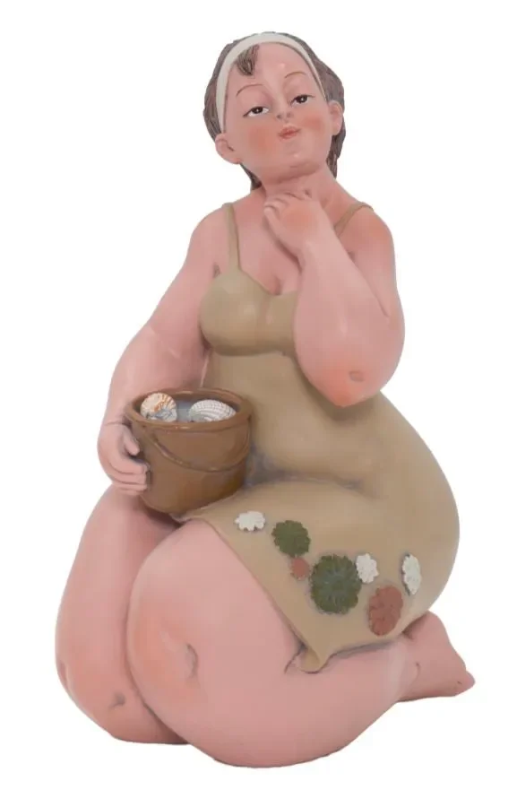 Donnina Positano con Secchiello 11×8,7×16,5 cm in Resina