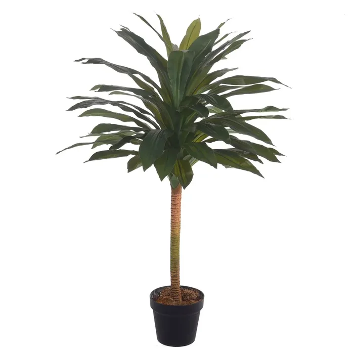 Dracaena Artificiale in Vaso con 63 Foglie Altezza 100 cm