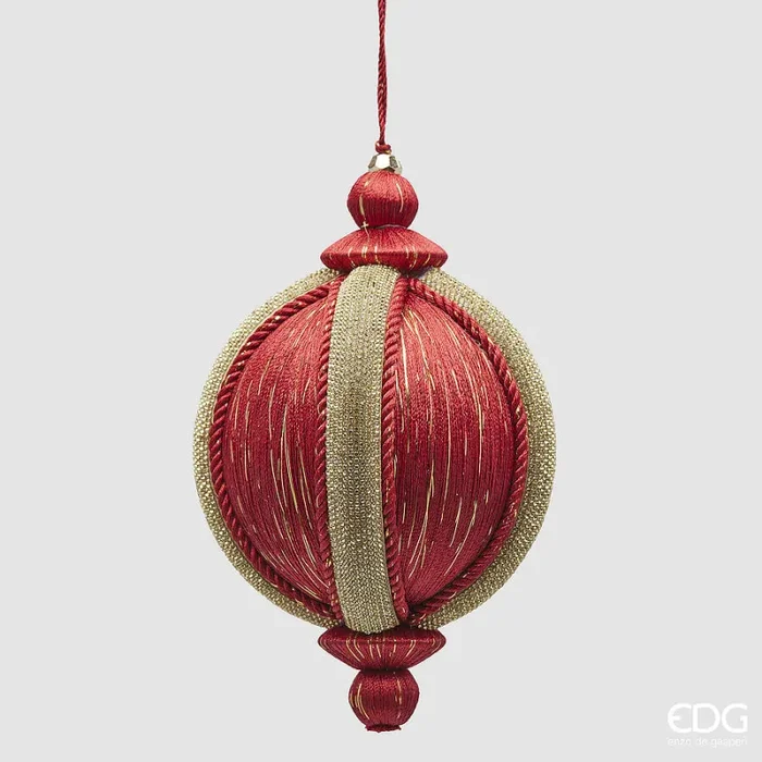 EDG Enzo De Gasperi Addobbo Natale Palla Jewel D 10 Cm H 16 Cm Red 1 Pz