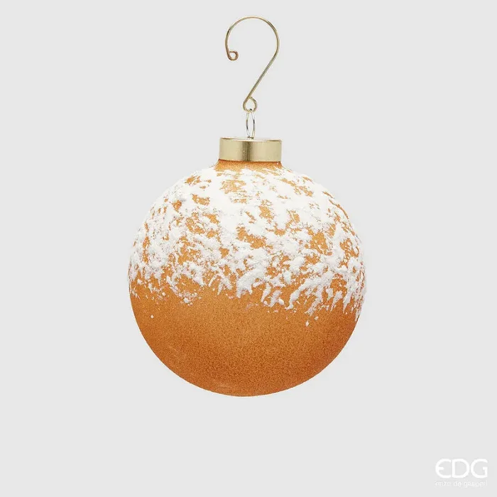 EDG Enzo De Gasperi Addobbo Natale Palla Marzapane D 10 Cm Hazelnut