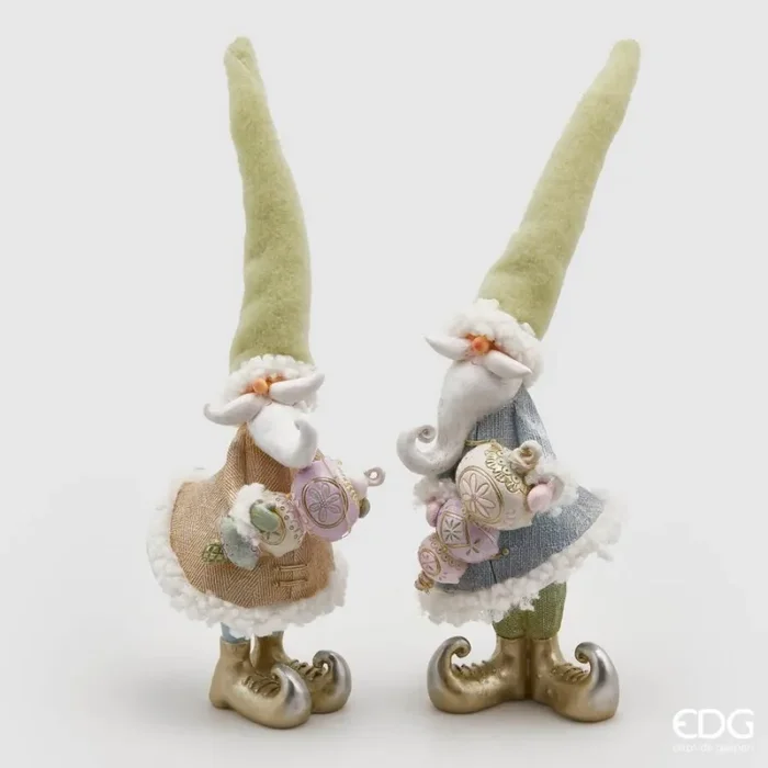 EDG Enzo De Gasperi Babbo Natale Decori con Led H 33 Cm Assortiti Multicolor 1 Pz