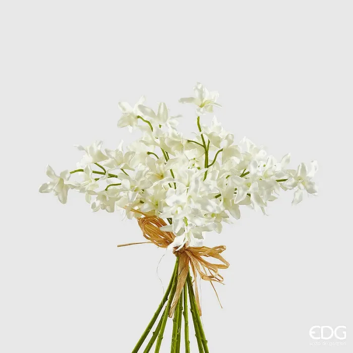 EDG Enzo De Gasperi Bouquet Orchidea Dendrobium Artificiale H 31 Cm White Sconti