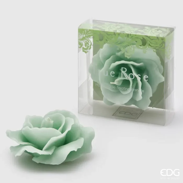 EDG Enzo De Gasperi Candela a forma di Rosa Galleggiante D11 (No-Perlata) 8 Sage Verde Vendita online