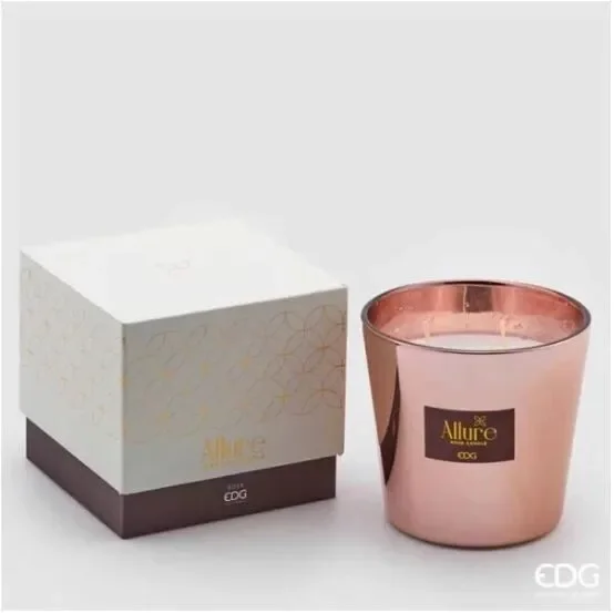 EDG Enzo De Gasperi Candela allure Profumata H 12 cm D 13,5 cm Rose